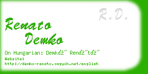 renato demko business card